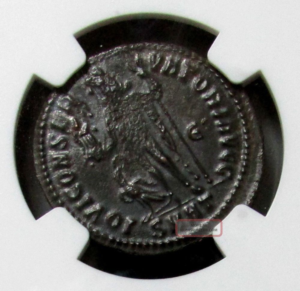 Year 307 - 337 Ad Roman Empire Constantine 1 Bi Nummus Coin Ngc Extra Fine
