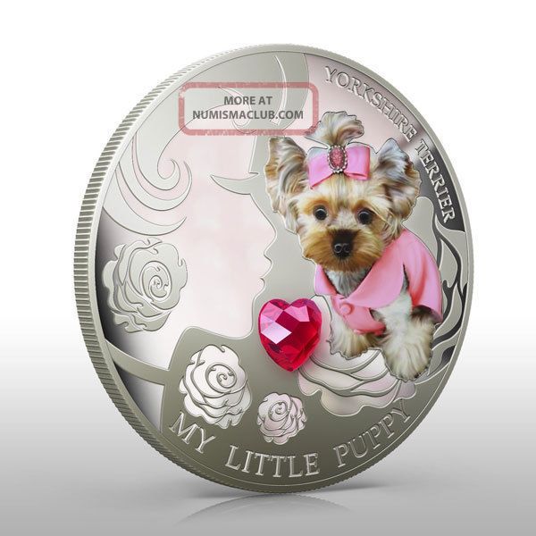 Fiji 2013 2$ Dogs & Cats - My Little Puppy Yorkshire Terrier Proof Silver Coin Other Oceania Coins photo