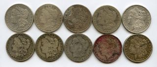 10 Different Morgan Silver Dollars Circulated Some With Problems photo