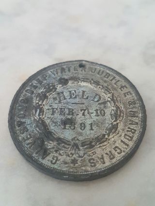 Token Galveston Texas Deep Water Jubilee & Mardi Gras 1891 photo