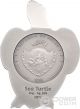 Sea Turtle Shaped Silver Coin 10$ Palau 2017 Australia & Oceania photo 1