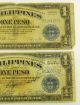 1 - 1921 Philippine National Bank 10 Pesos & 2 Victory Philippines 1 Peso Treasury Asia photo 5