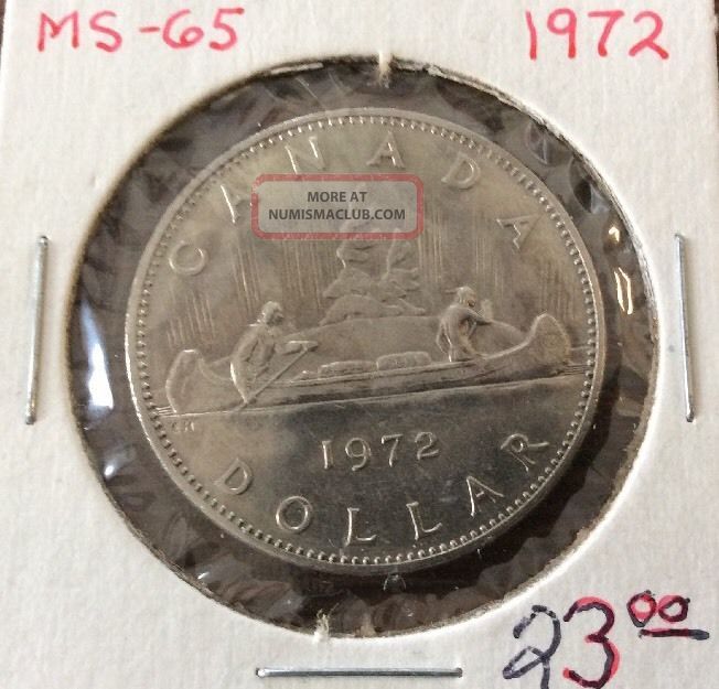 1972 Canada Specimen.  375 Ounce Silver Dollar Coin Coins: Canada photo