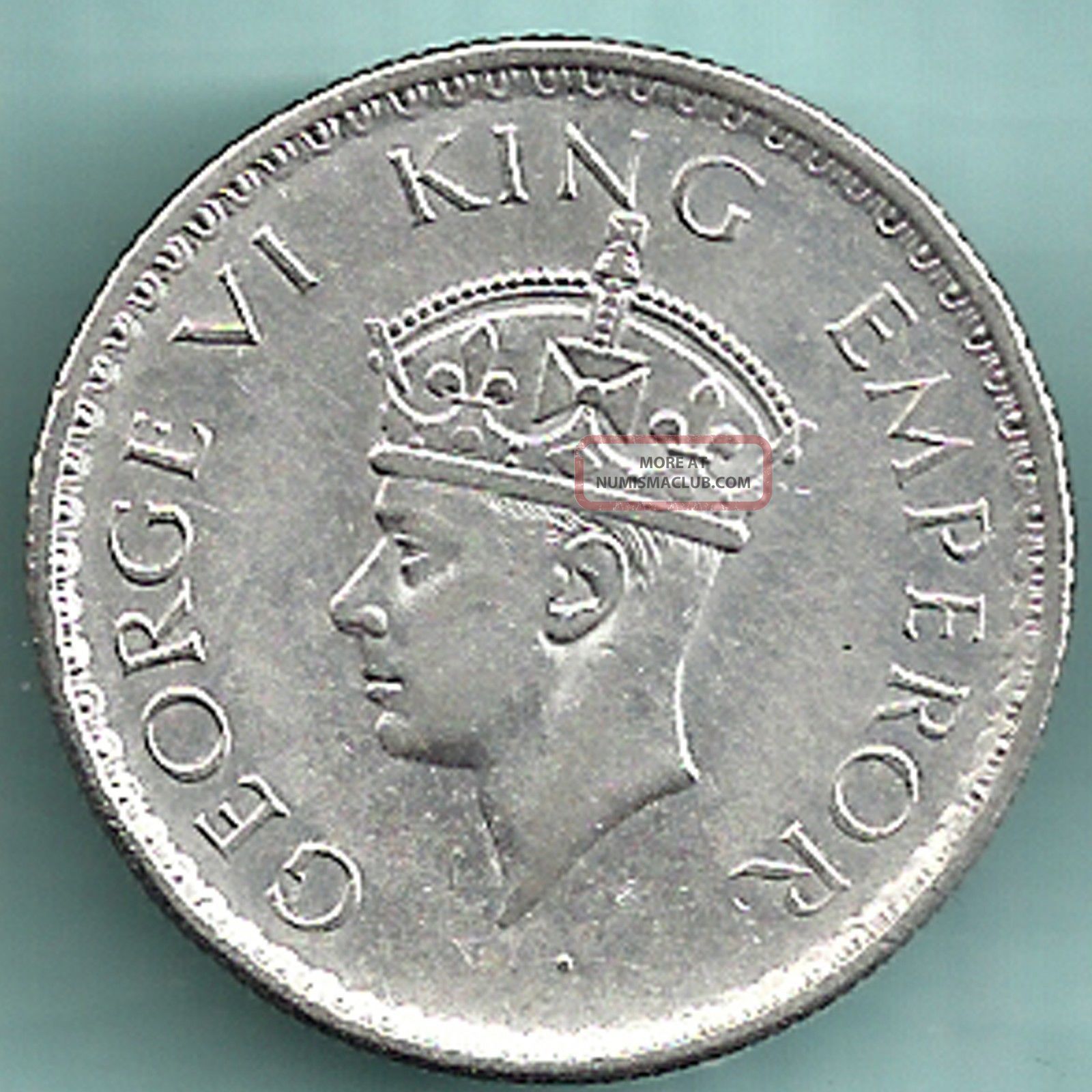 British India - 1940 - King George Vi Emperor - Half Rupee - Rarest Silver Coin British photo
