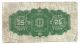 1900 Dominion Of Canada Paper Bill 25 Cents.  Britannia Seated.  Sign Boville Canada photo 1