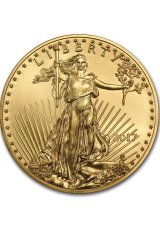 2017 1 Oz Gold American Eagle Coin Brilliant Uncirculated - Sku 117271 photo