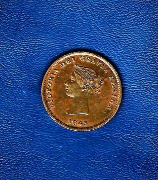 1843 Brunswick (canada) 1/2 Penny Token W/ 