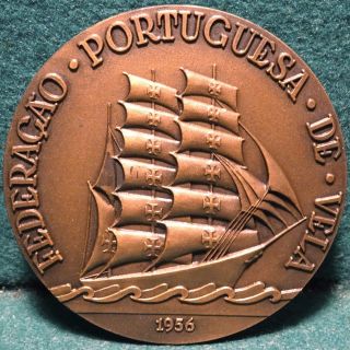 Torbay Lisbon Race - Caravel / Anchor 70mm 1956 Bronze Medal photo