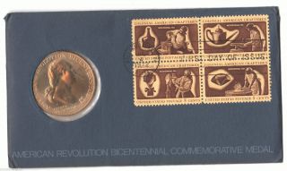 1972 G Washington American Revolution Bicentennial Sons Of Liberty Coin Medal Bu photo