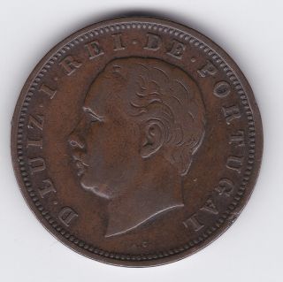 Portugal 1884 20 Reis Luiz I Foreign Coin Rjs photo