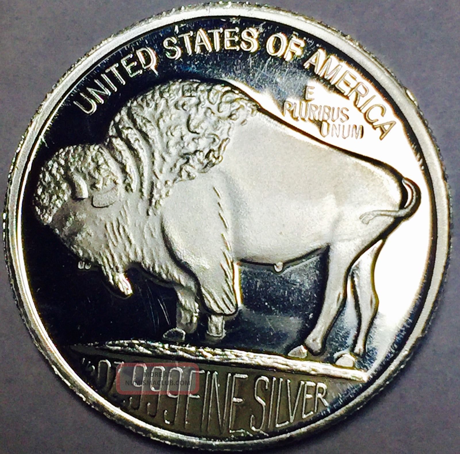(1) - American Buffalo Fine Silver 1/2 Troy Ounce. 999 Round By Silvertowne