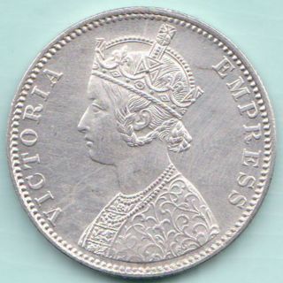British India - 1900 - Victoria Empress - One Rupee - Rarest Silver Coin photo