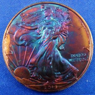 2015 $1 American Eagle Silver Dollar Us Coin 1 Oz 999 Fine Colorized Hologram photo