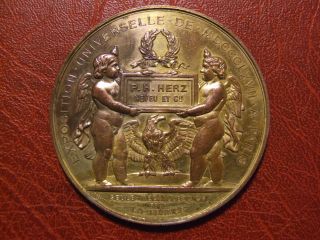 Universal Exposition 1867 Paris Unique Gold Medal Of France Rare Medal Massonnet photo