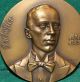 Russian Composer Sergei Prokofiev / Musical Angel & Text 80mm Bronze Medal Exonumia photo 2