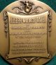 French Composer Maurice Ravel / Musical Angel & Text 80mm Bronze Medal Exonumia photo 2