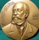 French Composer Charles Saint - SaËnz / Musical Angel & Text 80mm Bronze Medal Exonumia photo 2