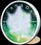 Frozen Maple Leaf - 2016 1 Oz Pure Silver Coin - Rhodium Plating & Special Color Coins: Canada photo 1