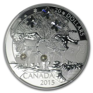 Canada 2015 $20,  Fine Silver,  Holiday Reindeer photo