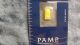 One (1) Gram Gold Bar - Pamp Suisse - Fortuna - 999.  9 Fine In Assay Gold photo 6