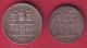 R Hamburg 1 Sechsling & 1 Dreiling Bilon 1855 Vf/vf,  Details Coins: Medieval photo 1