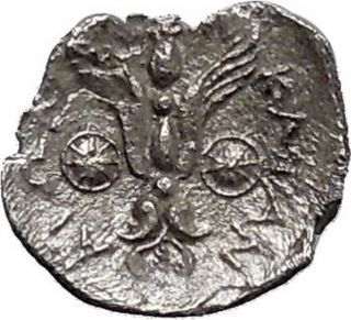 Katane In Sicily 410bc Satyr Silenos Silver Litra Ancient Greek Coin I48779 photo