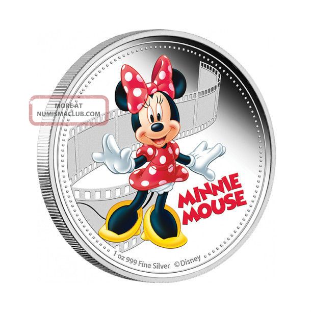 Niue 2014 2$ Disney Mickey & Friends 2014 - Minnie Mouse 1 Oz Proof Silver Coin Australia & Oceania photo