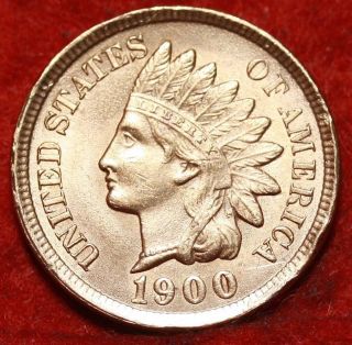 Uncirculated 1900 Philadelphia Copper Indian Head Cent S/h photo