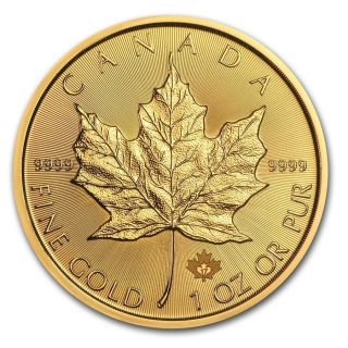 2017 Canada 1 Oz Gold Maple Leaf Coin Brilliant Uncirculated - Sku 115850 photo