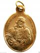 Sacred Heart Of Jesus & Holy Heart Of Mary - Antique Medal Pendant Exonumia photo 1