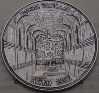 Vatican Medal Vatican Museum I.  1992 / Michelangelo / Sistine Chapel - Silver photo