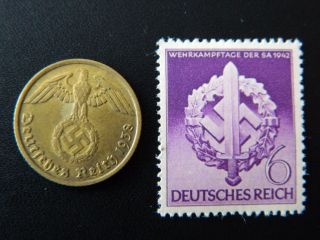 10 Reichspfennig 1938d Nazi Germany Coin With Swastika - Km 92 - (4584) photo
