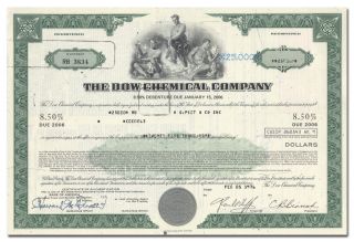 Dow Chemical Company Bond Certificate photo