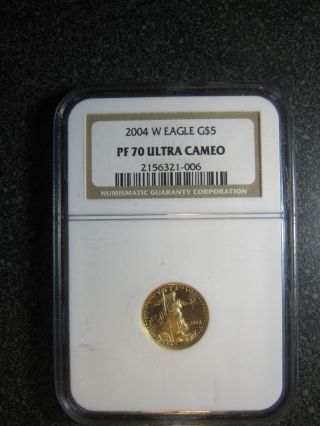 Ngc Pr 70 Ultra Cameo 2004 W $5 Gold Eagle photo