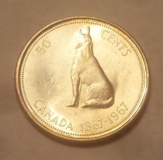 1967 Canada 50 Cents Coin (80 Silver) photo