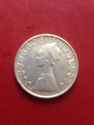 500 Lire Silver Italian Coin photo