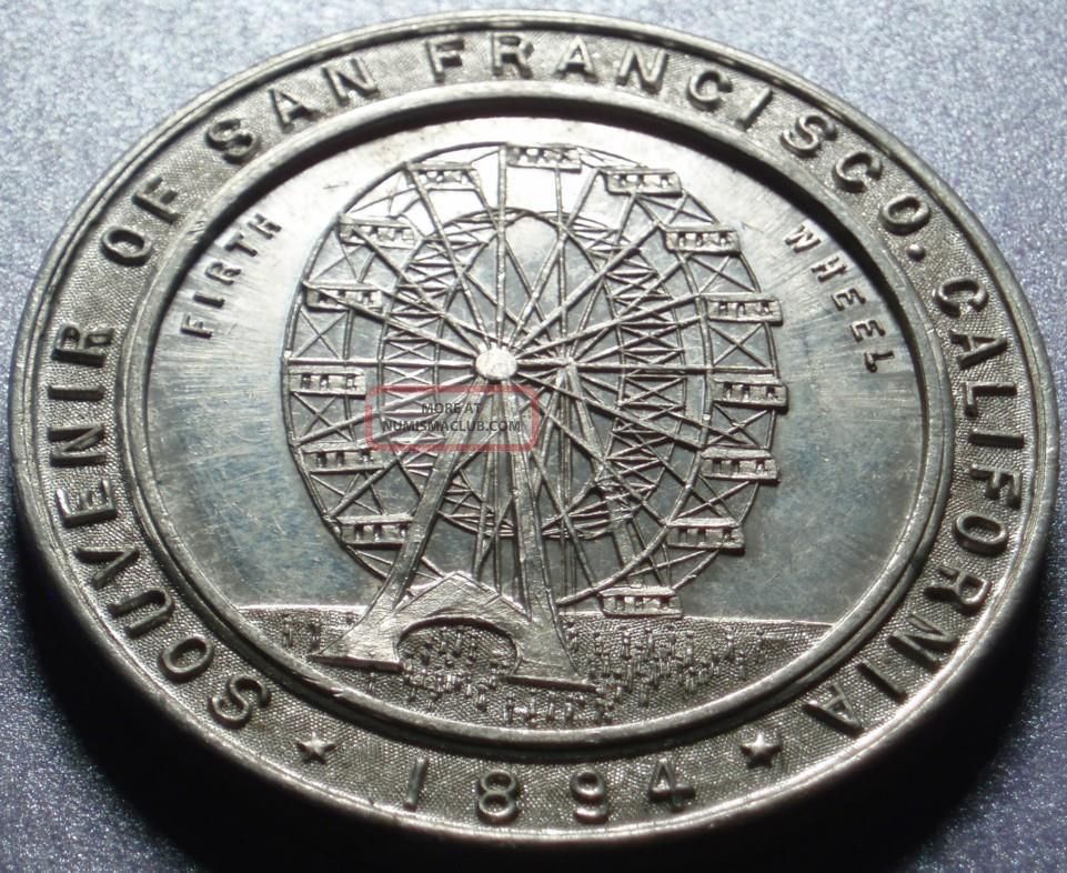 1894 San Francisco R.  5 So - Called Dollar California Midwinter International Expo. Exonumia photo