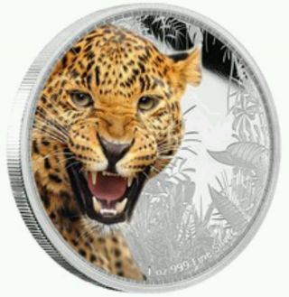 2016 Niue Kings Of The Continents - Jaguar 1 Oz Silver Coin photo