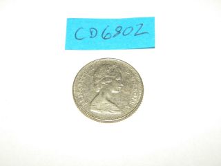1968 Canadian Canada 10 Cents Dime Coin (cd6802) photo