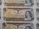 1973 Bank Of Canada Uncut Sheet Of 1$ Bills.  Uncirculated.  Perfect Canada photo 1
