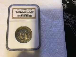 Alexander The Great 336 - 50 Bc Silver Tet 16.  9 Grams Ngc Certified photo
