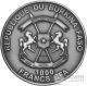 Chateau Renard French Meteorite Silver Coin 1000 Francs Burkina Faso 2016 Africa photo 1