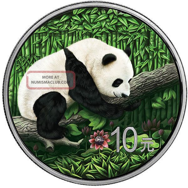 China 2016 10 Yuan Chinese Panda Ounce Space 30g Bu Silver Coin Nantan Meteorite China photo