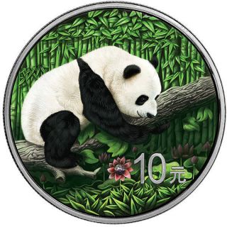 China 2016 10 Yuan Chinese Panda Ounce Space 30g Bu Silver Coin Nantan Meteorite photo