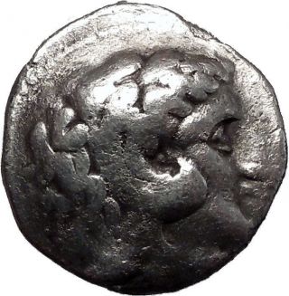 Alexander Iii The Great Large Ancient Greek Silver Tetradrachm Coin Zeus I55436 photo