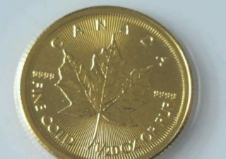 2015 1/20oz Canadian Gold Maple Leaf Coin.  9999 Fine photo