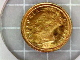 Queen Victoria Young Head Solid 8 Karat Gold 10mm Miniature Sovereign Design photo