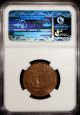 Great Britain 1/2 Penny 1944 Ngc Ms 64 Rb Unc Bronze Half Penny photo 3