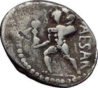 Julius Caesar 48bc Ancient Silver Roman Coin Venus Troy Rome Hero Aeneas I57936 photo