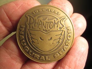 Vintage 1996 - 1997 Phantoms Hockey Inaugural Season Bronze Medal Versus Rochester photo